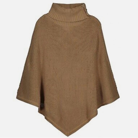 Michael Kors Turtleneck Shaker Stitch Poncho - Picture 2 of 3